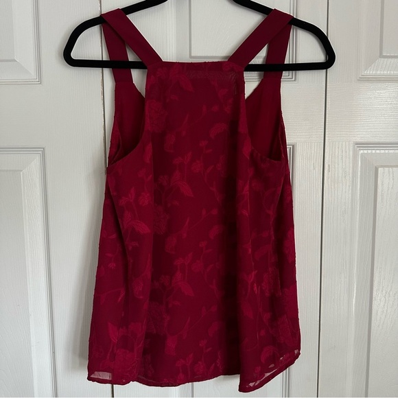 LOFT Top Womens Extra Small XS Red Floral Tank Camisole Party Feminine New $54 - Picture 2 of 8